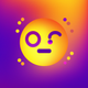A confused and dumbfounded smiley face  app icon - ai app icon generator - app icon aesthetic - app icons