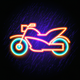 A smooth and fast motorcycle  app icon - ai app icon generator - app icon aesthetic - app icons