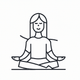a girl meditating app icon - ai app icon generator - app icon aesthetic - app icons