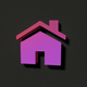 A minimalist home icon with roof and door  app icon - ai app icon generator - app icon aesthetic - app icons