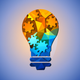 a light bulb with puzzle pieces inside app icon - ai app icon generator - app icon aesthetic - app icons