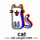 A playful, cartoon-style cat  app icon - ai app icon generator - app icon aesthetic - app icons