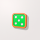 A stylized dice  app icon - ai app icon generator - app icon aesthetic - app icons