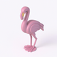 An elegant, poised flamingo  app icon - ai app icon generator - app icon aesthetic - app icons