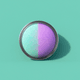 A AI-generated app icon of a Powder Blush in steel blue , mauve , violet , sea green color scheme