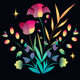 A vibrant and colorful bouquet of wildflowers  app icon - ai app icon generator - app icon aesthetic - app icons