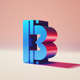A futuristic letter B  app icon - ai app icon generator - app icon aesthetic - app icons