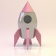 A cartoon-style rocket ship app icon - ai app icon generator - app icon aesthetic - app icons