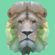 A AI-generated app icon of a lion in lavender blush , mint green , light coral , gold color scheme