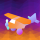 A fun, cartoon-style airplane  app icon - ai app icon generator - app icon aesthetic - app icons