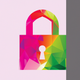 A stylized padlock with keyhole  app icon - ai app icon generator - app icon aesthetic - app icons