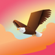 A majestic bald eagle in flight  app icon - ai app icon generator - app icon aesthetic - app icons