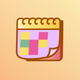 A stylized calendar  app icon - ai app icon generator - app icon aesthetic - app icons
