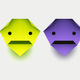 A scared, frightened smiley face  app icon - ai app icon generator - app icon aesthetic - app icons