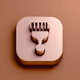 An app icon of  an image of a Contour Brush with light salmon and white and tan and bordeaux scheme color