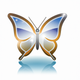 A graceful butterfly  app icon - ai app icon generator - app icon aesthetic - app icons