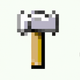 A AI-generated app icon of a hammer in physical color color scheme