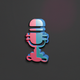 A stylized microphone app icon - ai app icon generator - app icon aesthetic - app icons