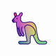 A playful and curious kangaroo  app icon - ai app icon generator - app icon aesthetic - app icons