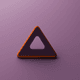 A AI-generated app icon of an equilateral triangle shape in bisque , tan , orange , dark orchid color scheme