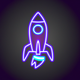 A cartoon-style rocket ship app icon - ai app icon generator - app icon aesthetic - app icons