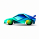 A shining and sleek blue sports car  app icon - ai app icon generator - app icon aesthetic - app icons