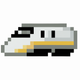 A shiny and modern bullet train  app icon - ai app icon generator - app icon aesthetic - app icons