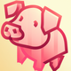 A playful, adorable piglet  app icon - ai app icon generator - app icon aesthetic - app icons