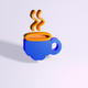 A minimalist coffee cup with steam rising  app icon - ai app icon generator - app icon aesthetic - app icons