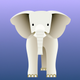 A majestic, posing elephant  app icon - ai app icon generator - app icon aesthetic - app icons