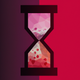 A stylized hourglass with sand falling  app icon - ai app icon generator - app icon aesthetic - app icons