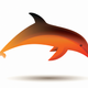 A playful and energetic dolphin with fins  app icon - ai app icon generator - app icon aesthetic - app icons