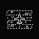 a plane icon with circuit lines app icon - ai app icon generator - app icon aesthetic - app icons