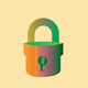 A stylized padlock with keyhole  app icon - ai app icon generator - app icon aesthetic - app icons