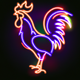 A proud, strutting rooster  app icon - ai app icon generator - app icon aesthetic - app icons