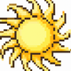 A bright, happy yellow sunray with swirling lines  app icon - ai app icon generator - app icon aesthetic - app icons