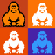 A proud, confident gorilla  app icon - ai app icon generator - app icon aesthetic - app icons