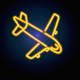 A fun, cartoon-style airplane  app icon - ai app icon generator - app icon aesthetic - app icons