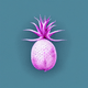 An app icon of  a dragon fruit with olive drab and medium slate blue scheme color