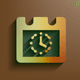 A AI-generated app icon of a calendar in charcoal , yellow , brown , burgundy color scheme