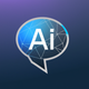 a chat bubble with the letters ai app icon - ai app icon generator - app icon aesthetic - app icons