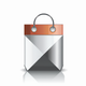A stylized shopping bag with handles  app icon - ai app icon generator - app icon aesthetic - app icons