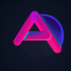 A AI-generated app icon of a # symbol in black color and aqua color and teal color and fuchsia color color scheme