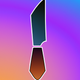 A AI-generated app icon of a letter opener in black color and burnt sienna color and baby blue color and violet-blue color color scheme