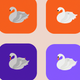 A graceful swan  app icon - ai app icon generator - app icon aesthetic - app icons