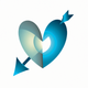 A stylized heart with an arrow through it  app icon - ai app icon generator - app icon aesthetic - app icons