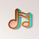 A stylized musical note app icon - ai app icon generator - app icon aesthetic - app icons
