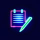 A stylized pad and pencil for note-taking  app icon - ai app icon generator - app icon aesthetic - app icons