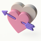 A stylized heart with an arrow through it  app icon - ai app icon generator - app icon aesthetic - app icons