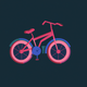 A fun, cartoon-style bicycle  app icon - ai app icon generator - app icon aesthetic - app icons
